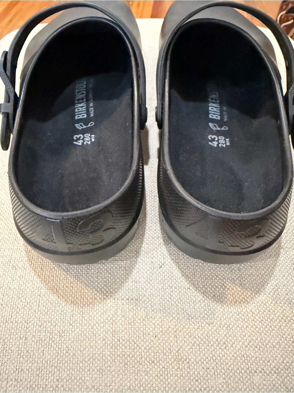 Birkenstock Men’s Black Slip-On Clogs with Heel Strap - Picture 3 of 6